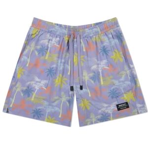 WESC Austin Shorts Miami Palms AOP Size XL Color Digital Lavender